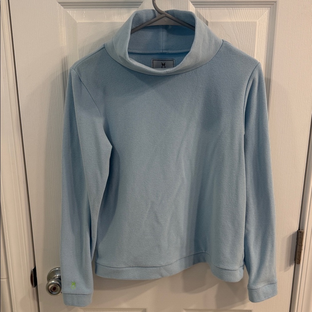 Dudley Stephens Park Slope Terry Turtleneck Sweater - Light Blue